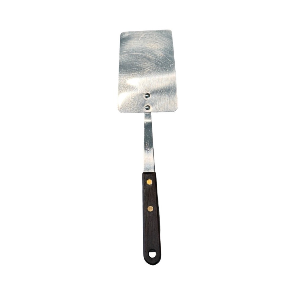Vintage Robinson Stainless Steel Spatula‎ Metal Turner Wood Handle Kitchen